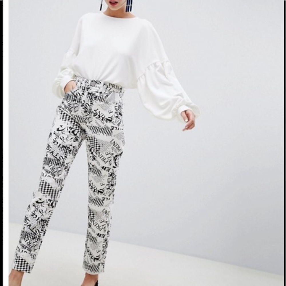 Black and white Asos jeans